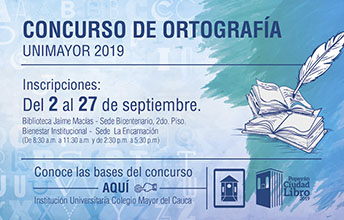 Concurso de Ortografía UNIMAYOR 2019.