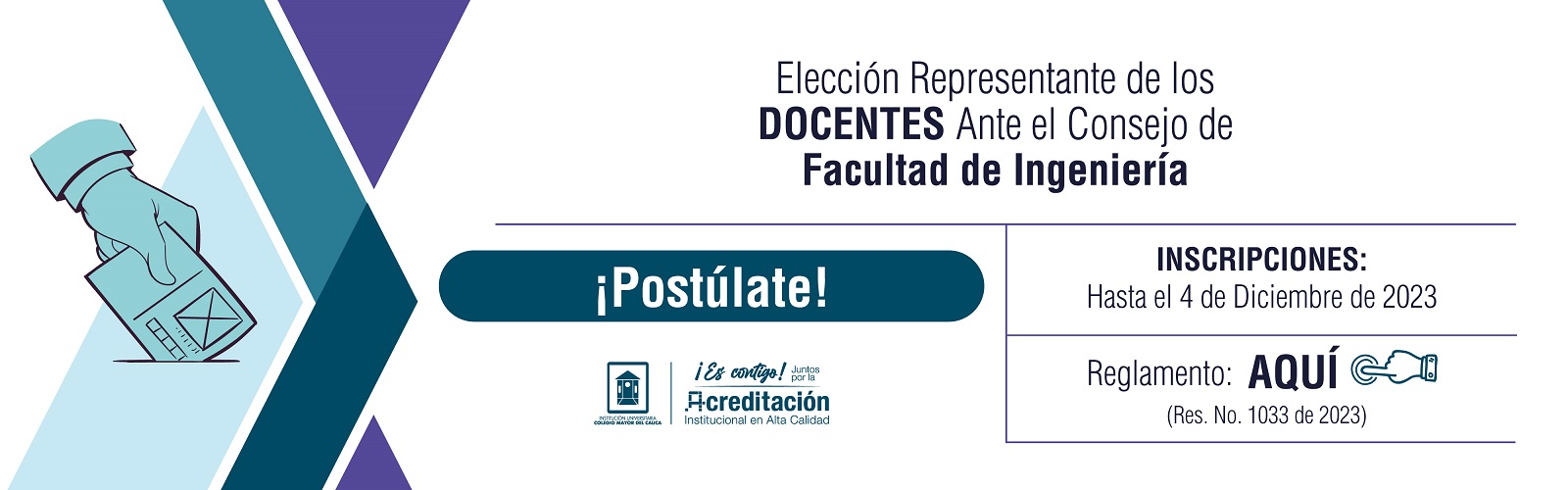 Fase I Banner Elecc. Rep. Est. Fac. Artes