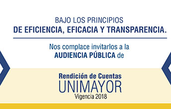 El 22 de febrero es la Rendición de Cuentas UNIMAYOR, vigencia 2018.