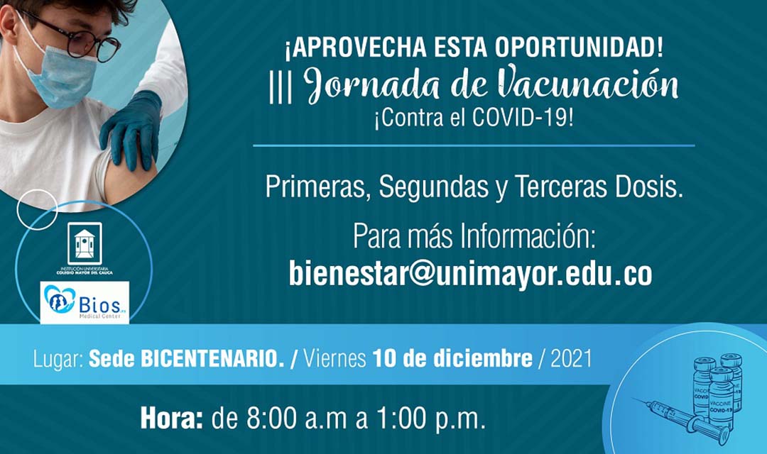 Vacunación Unimayor tercera jornada