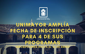 UNIMAYOR Amplía fecha de inscripción para 4 de sus programas.