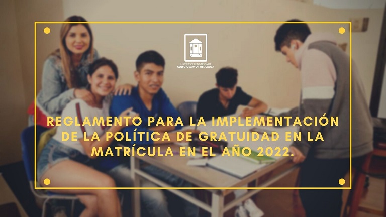 Gratuidad en la Matrícula en el año 2022