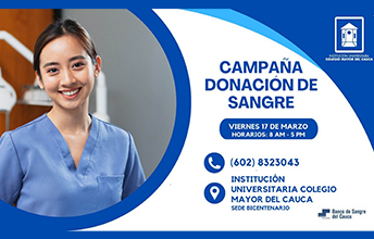 Nueva jornada de donación de sangre en UNIMAYOR.