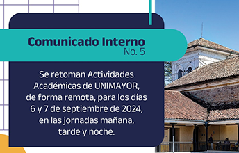 Se retoman Actividades Académicas de UNIMAYOR, de forma remota.